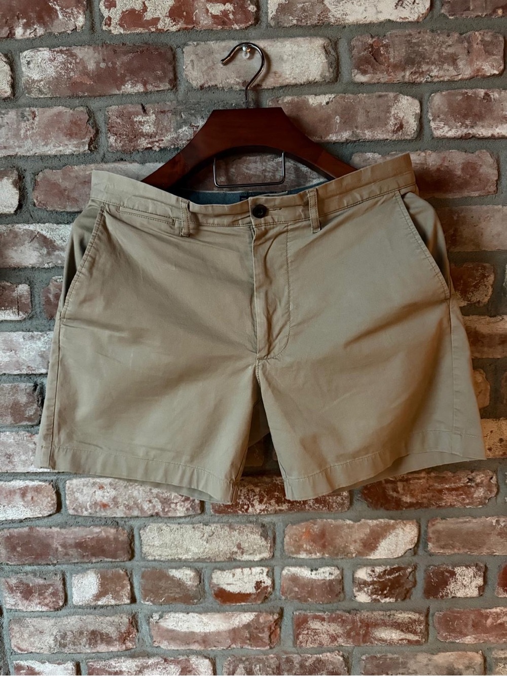 JCrew Khaki Cotton Shorts - Classic Straight Fit -32